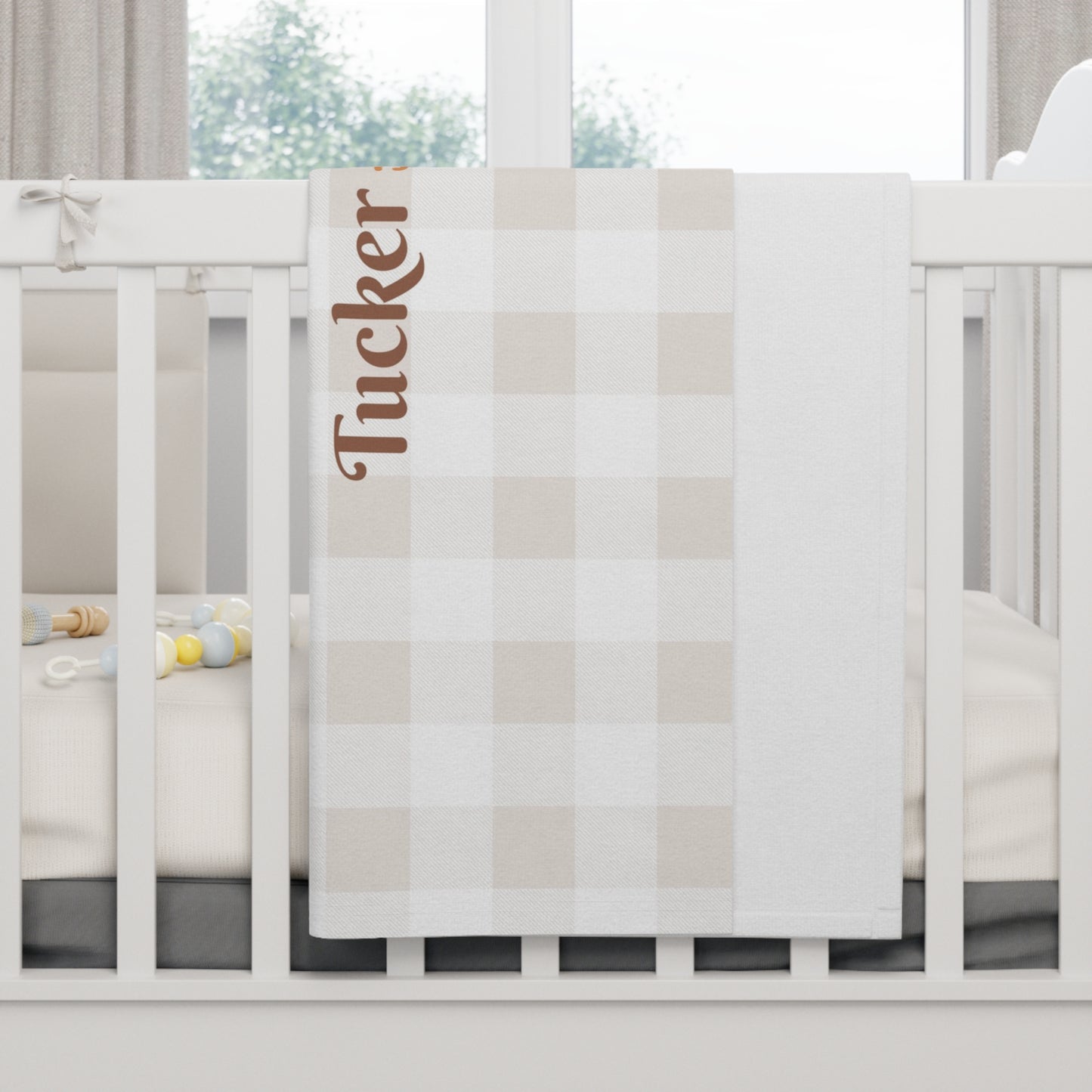 Barnyard Bliss; Custom Name - Soft Fleece Baby Blanket
