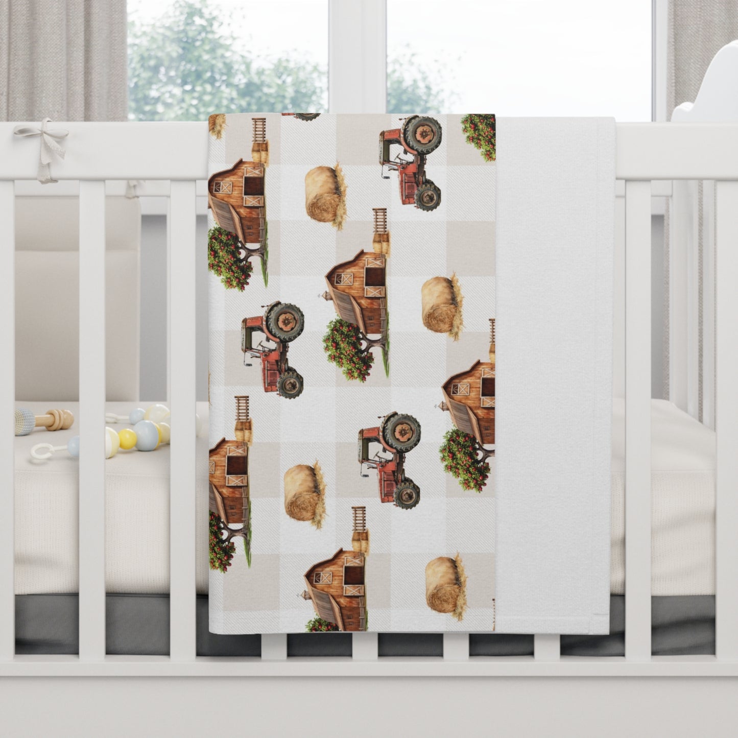 Barnyard Bliss; Pattern - Soft Fleece Baby Blanket