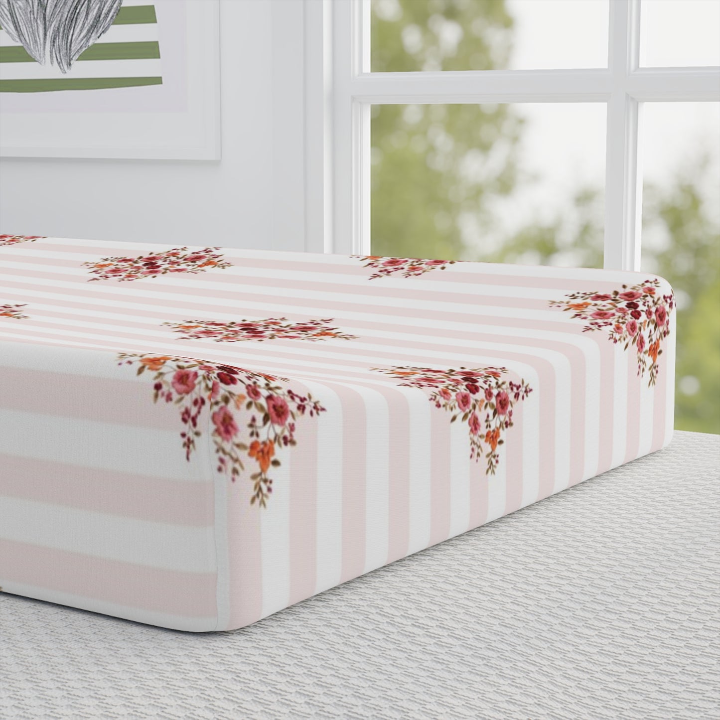 Bountiful Berries and Bows; Pattern - Baby Changing Pad Cover