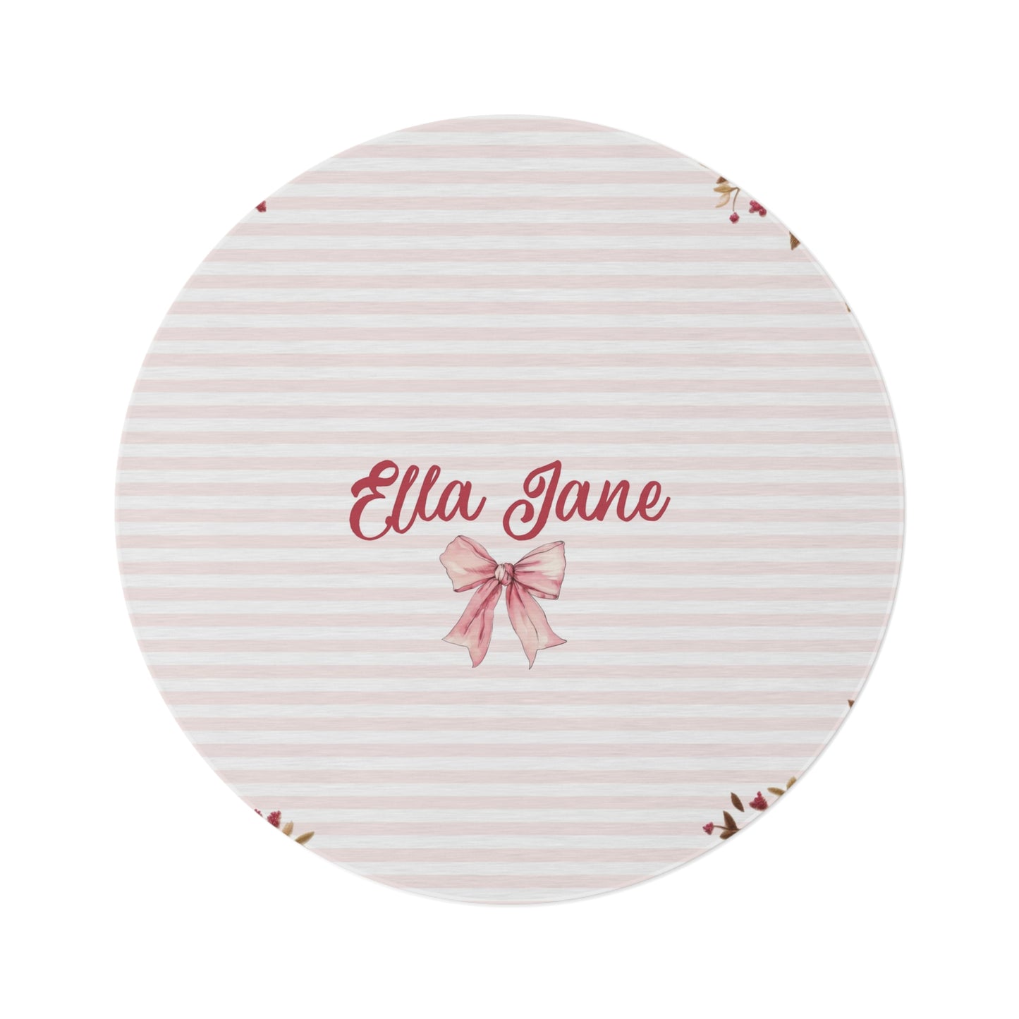 Bountiful Berries and Bows; Custom - Round Rug