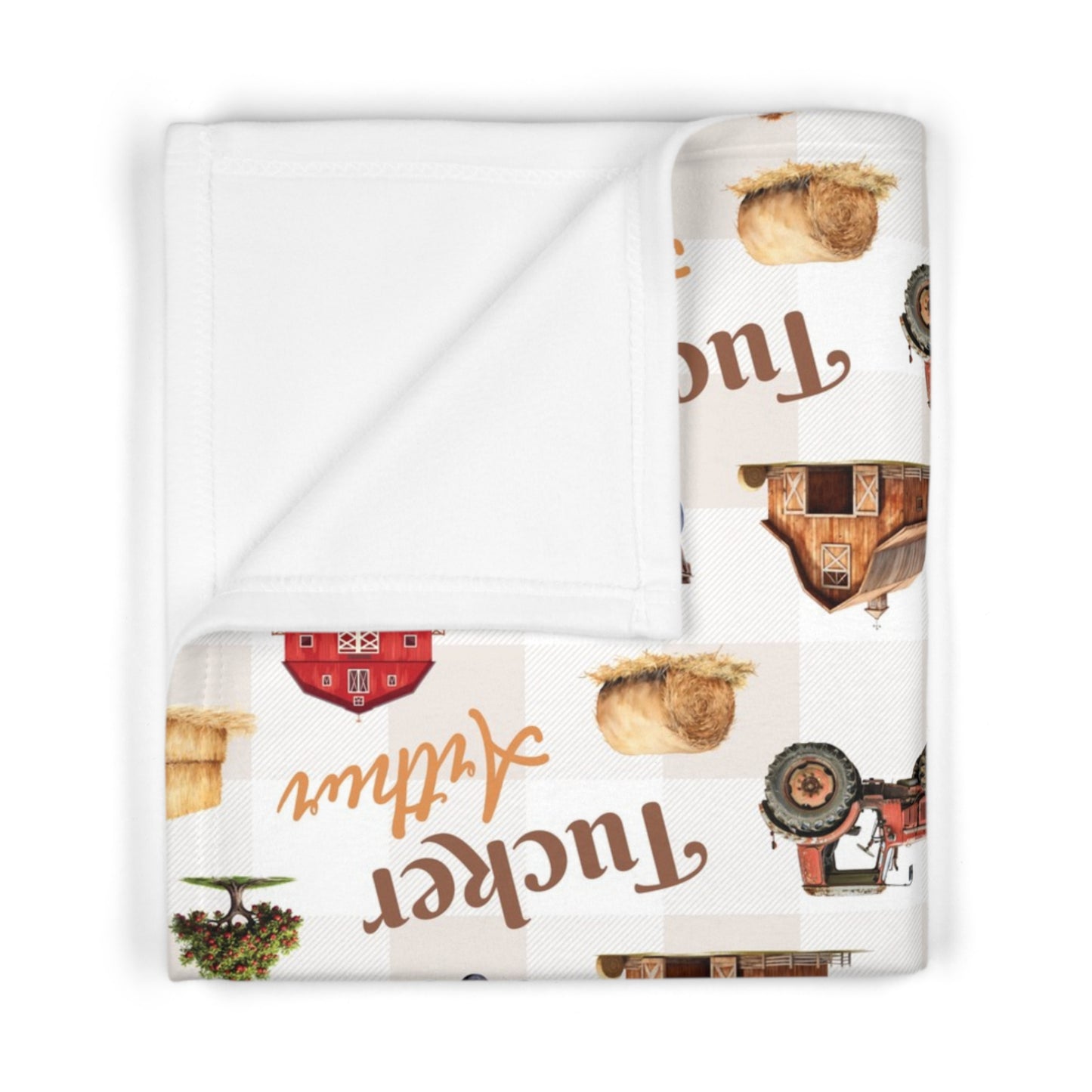 Barnyard Bliss; Custom Pattern - Soft Fleece Baby Blanket