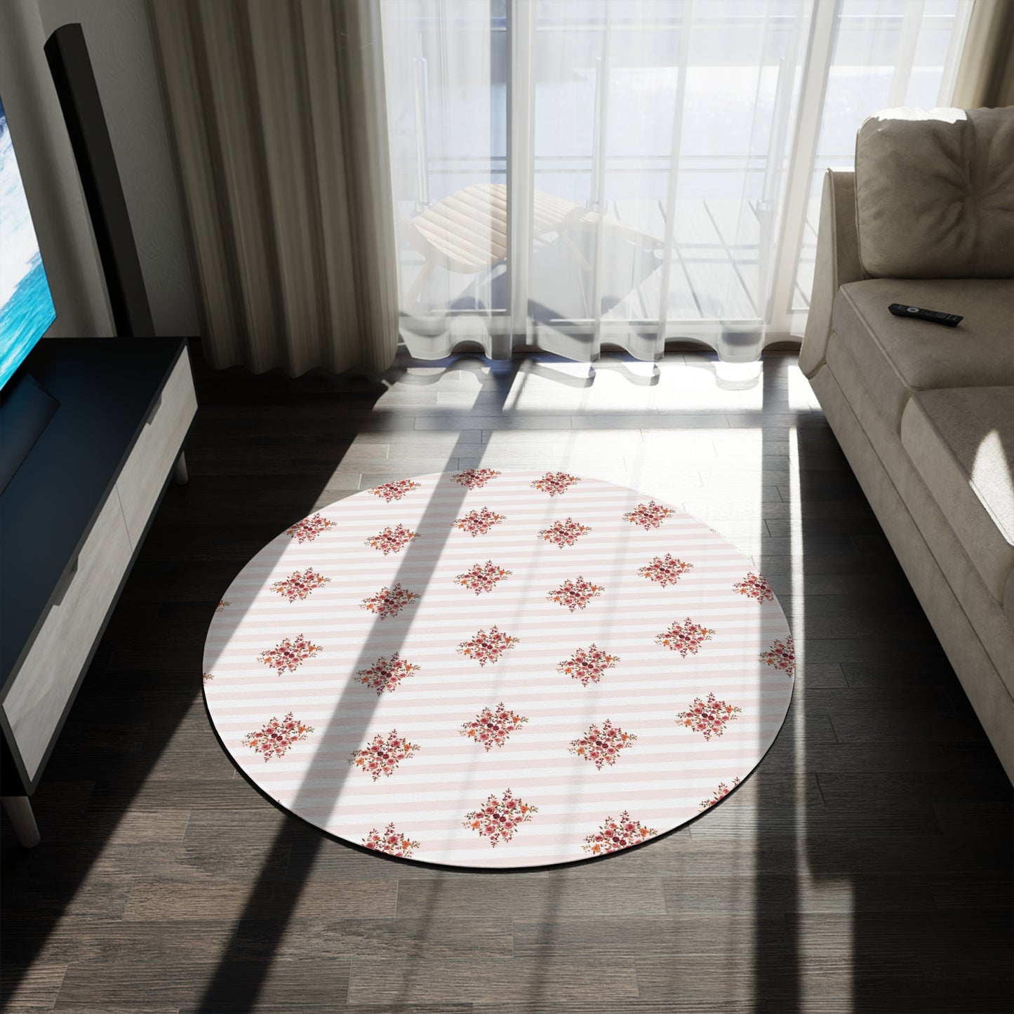 Bountiful Berries and Bows; Pattern - Round Rug