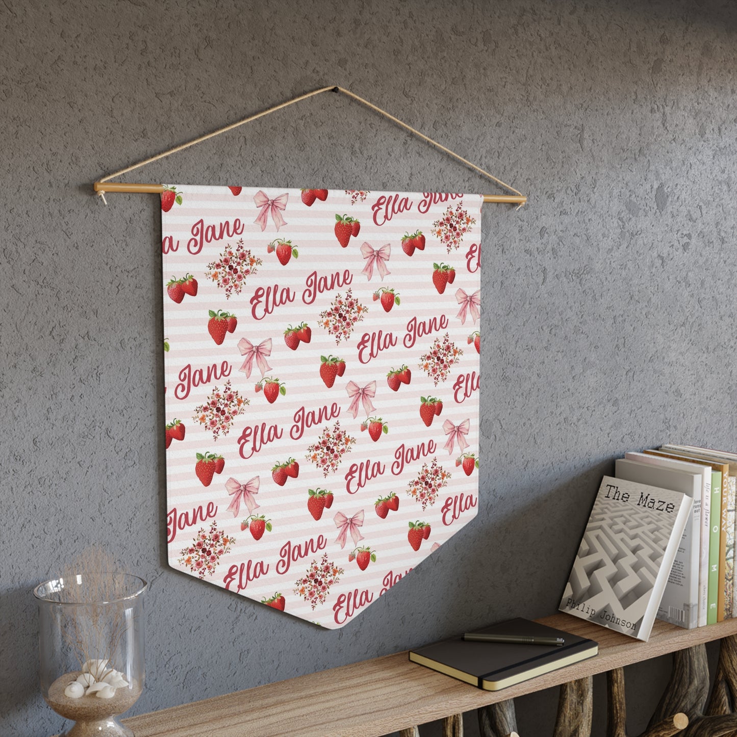 Bountiful Berries and Bows; Custom Pattern - Pennant