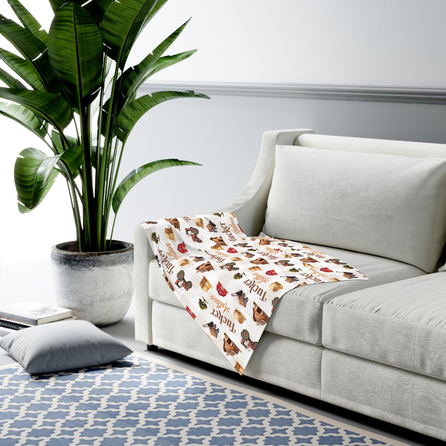 Barnyard Bliss; Custom Pattern - Baby Swaddle Blanket