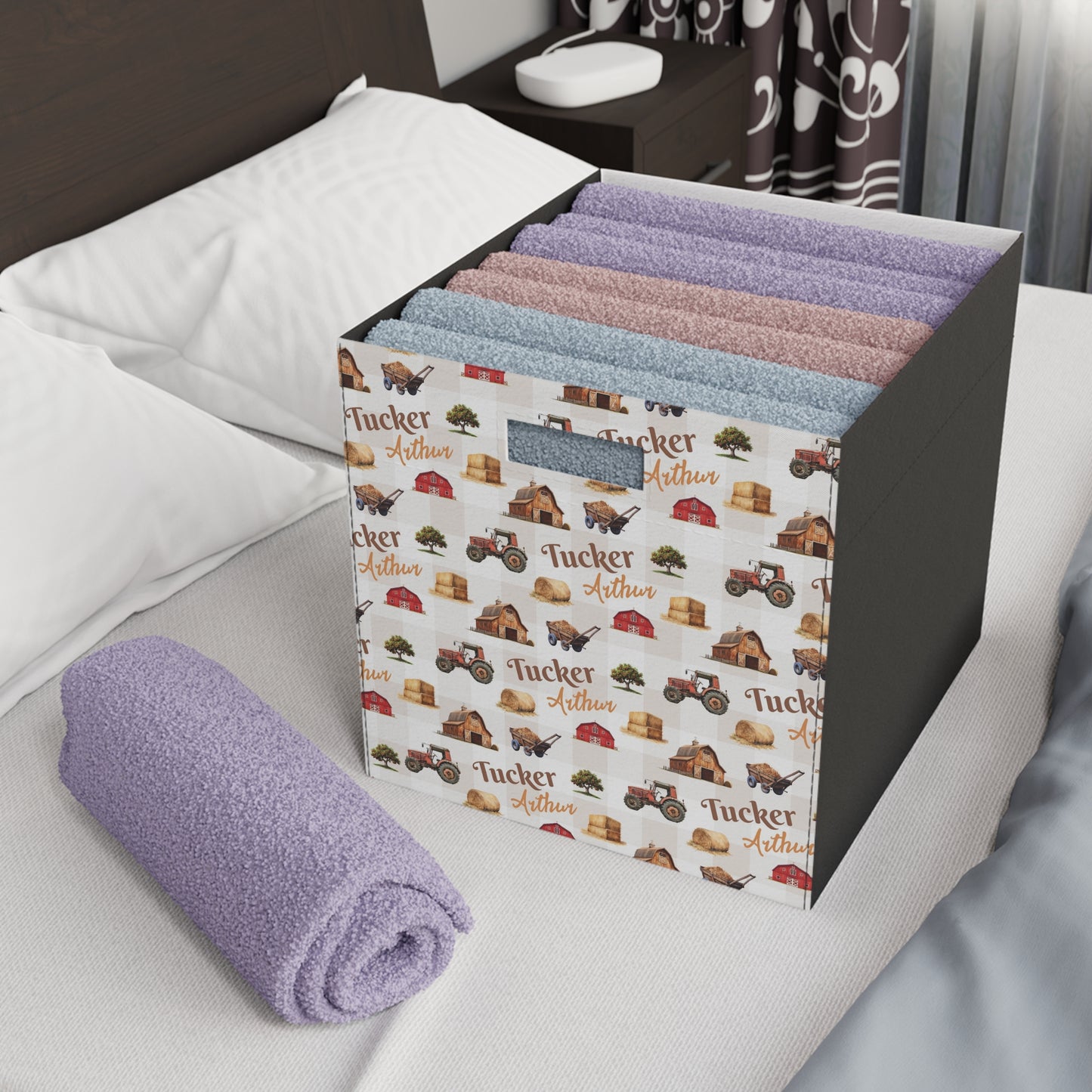 Barnyard Bliss; Custom Pattern - Felt Storage Box