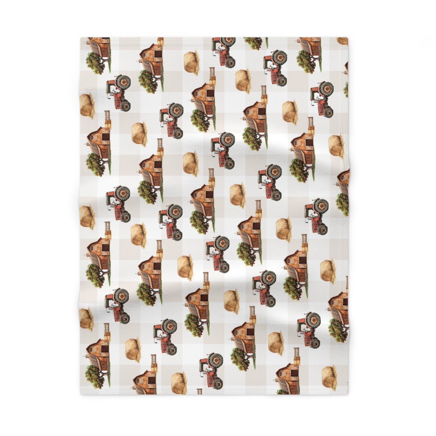 Barnyard Bliss; Pattern - Soft Fleece Baby Blanket