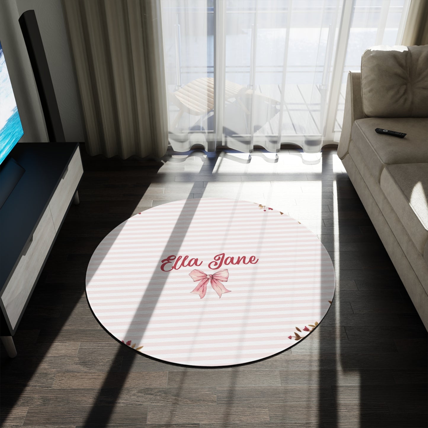 Bountiful Berries and Bows; Custom - Round Rug