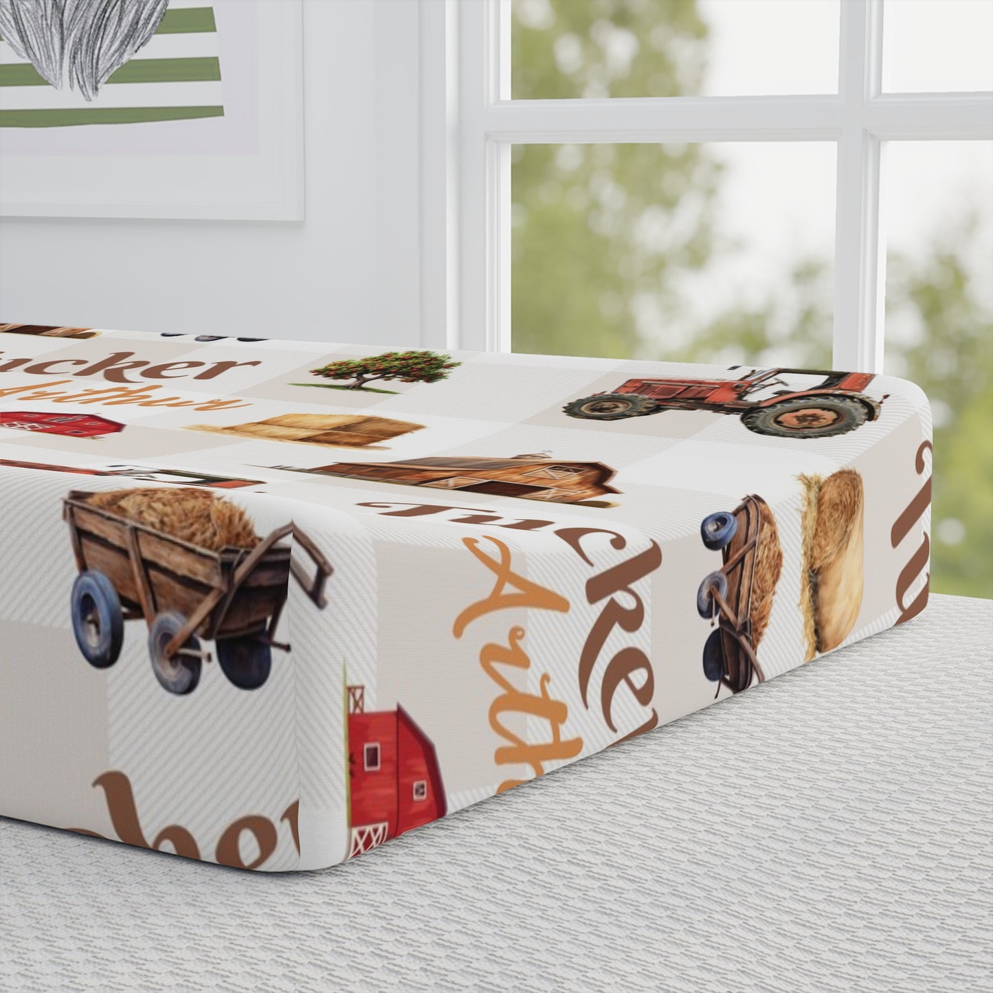 Barnyard Bliss; Custom Pattern - Baby Changing Pad Cover