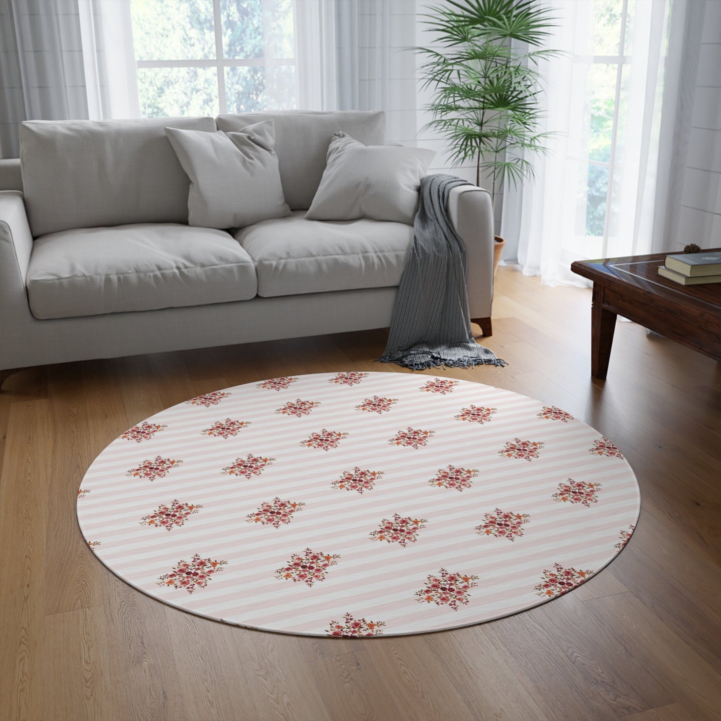 Bountiful Berries and Bows; Pattern - Round Rug