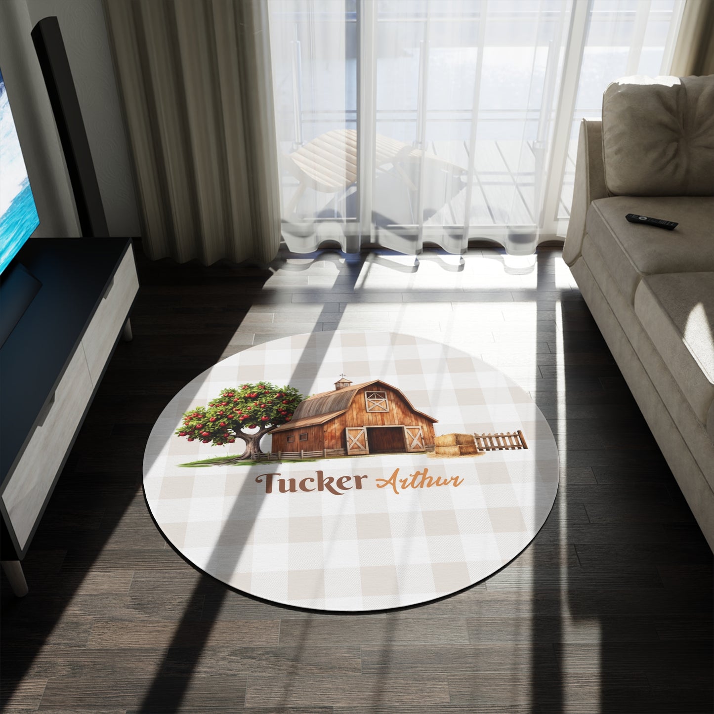 Barnyard Bliss; Custom - Round Rug