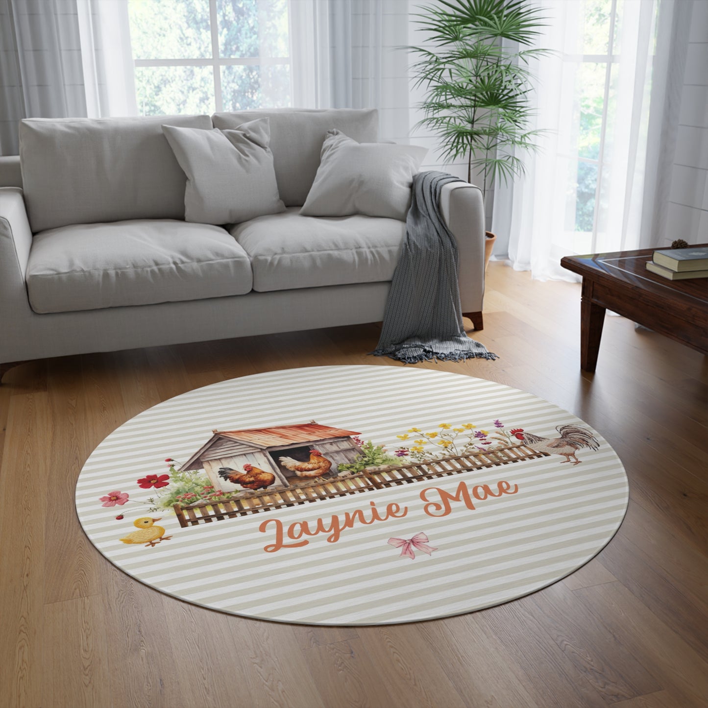 Farmyard Fairytale; Custom - Round Rug