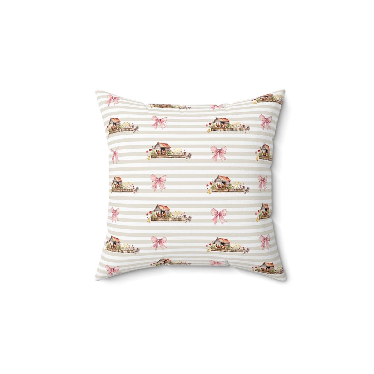 Farmyard Fairytale; Pattern - Spun Polyester Square Pillow