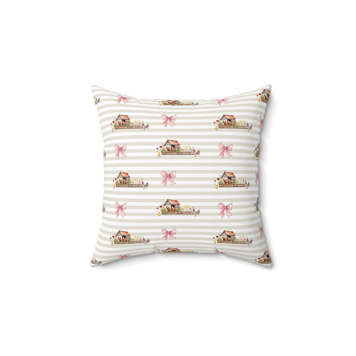 Farmyard Fairytale; Pattern - Spun Polyester Square Pillow