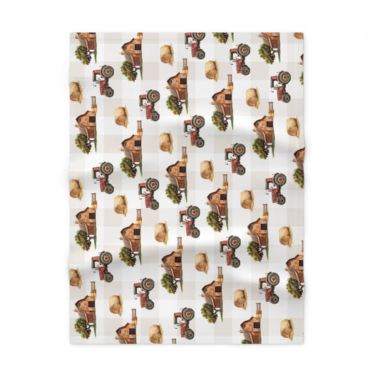 Barnyard Bliss; Pattern - Soft Fleece Baby Blanket