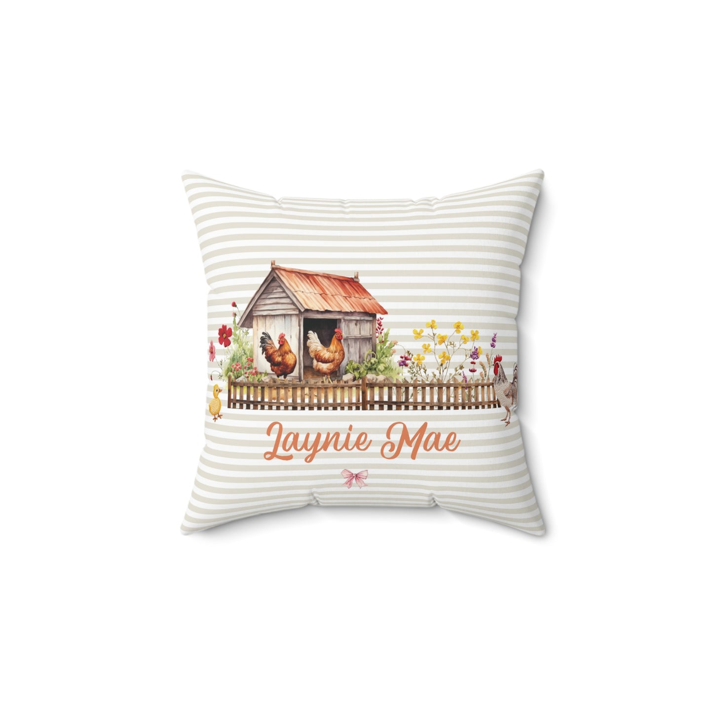 Farmyard Fairytale; Custom - Spun Polyester Square Pillow