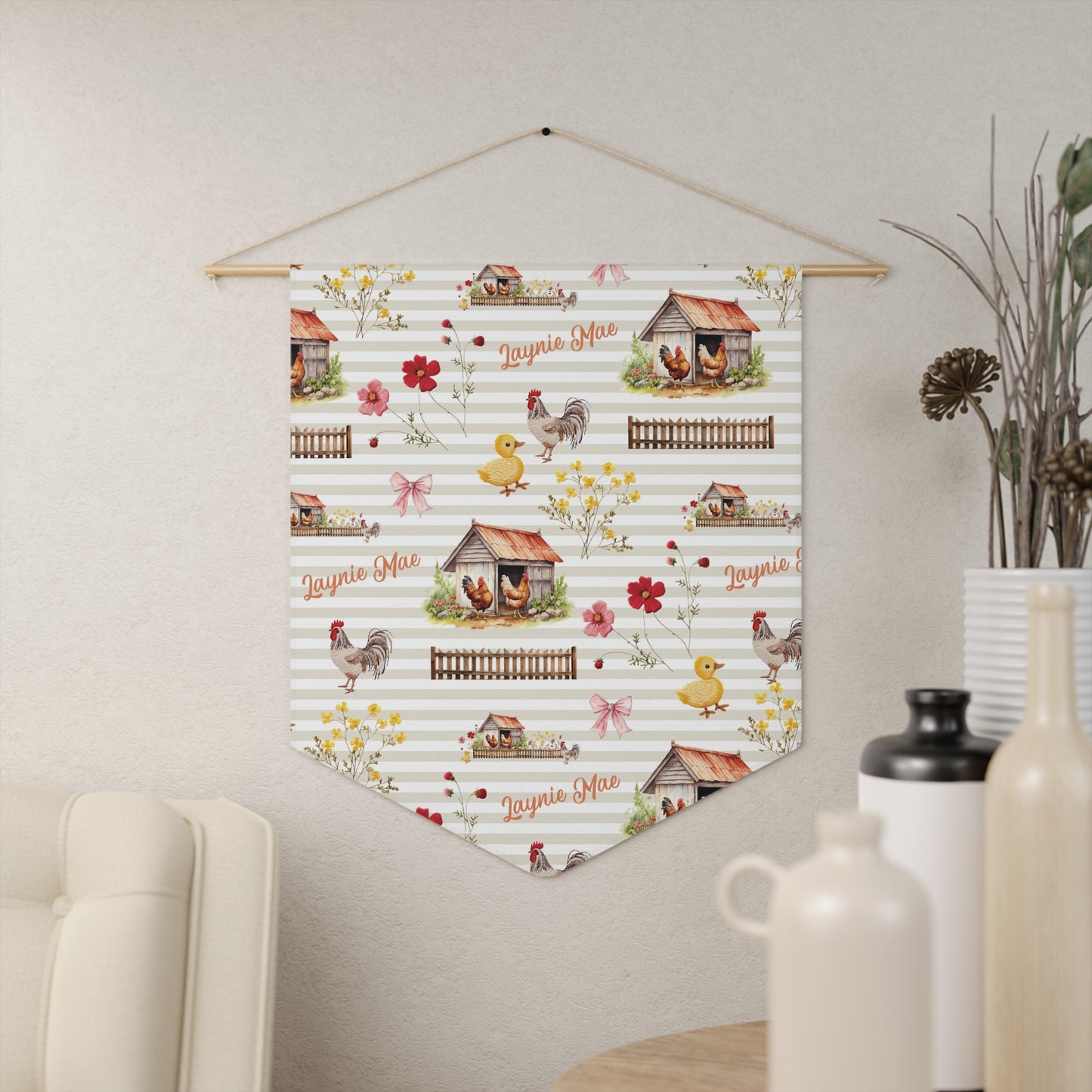 Farmyard Fairytale; Custom Pattern - Pennant