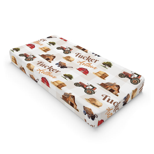 Barnyard Bliss; Custom Pattern - Baby Changing Pad Cover