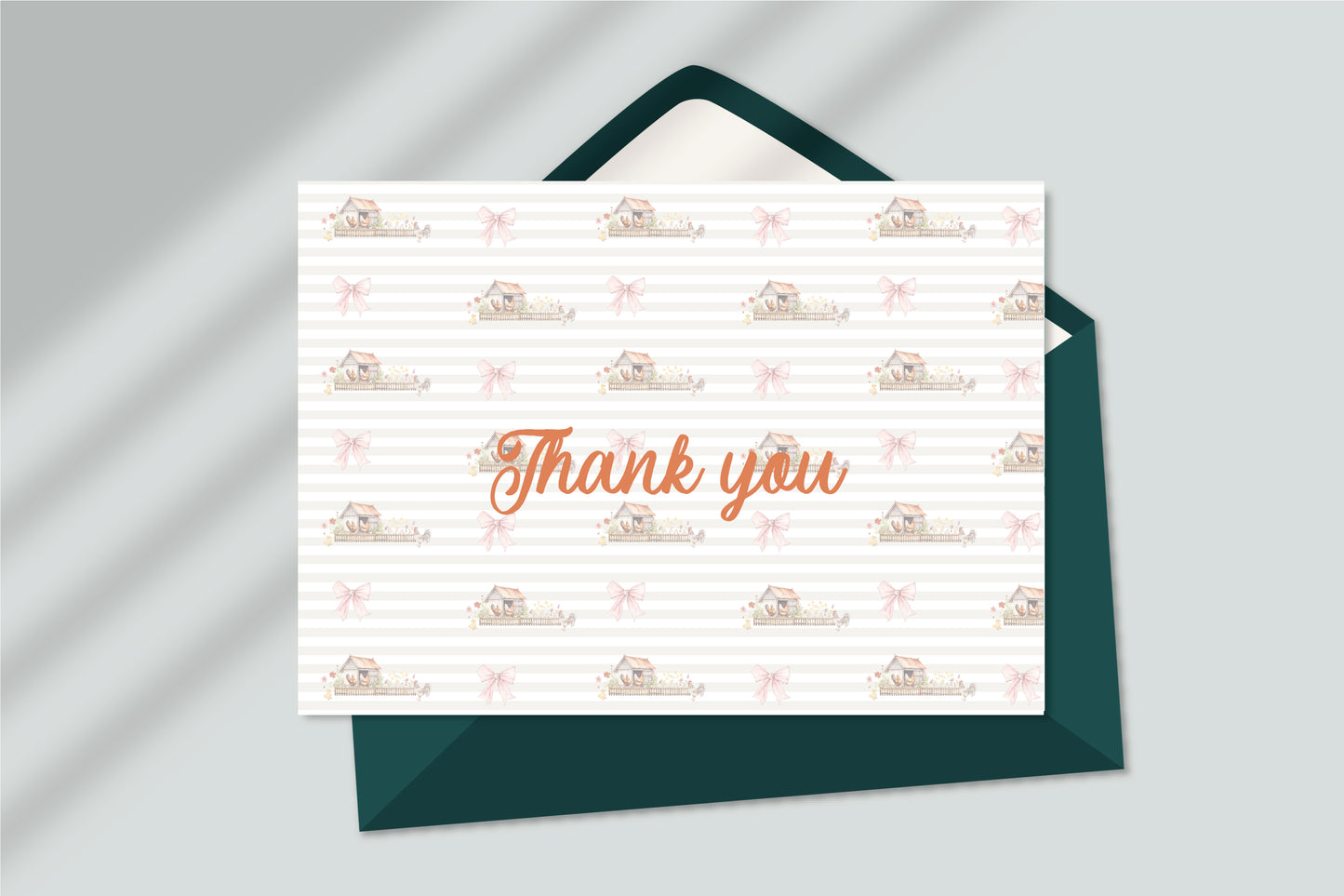 Thank You Card - Printable - Farmyard Fairytales